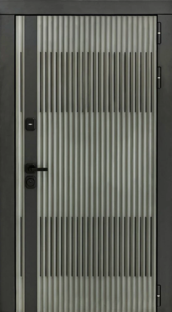 Входная дверь ДвериПРО Элфи Без фрезеровки Дуб пацифик горизонт DPRO222695 внешняя сторона